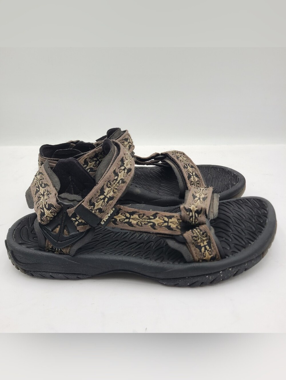 B41 Teva Sandals - Hiking Water Sport - Black Brown Aztec Pattern Mens Size 11